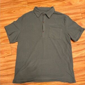 Men’s Standard Fit Textured Resort Shirt - Size Large